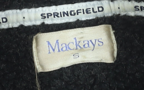 Mackays Men's Black Fleece 1/4 Zip Pullover Sweatshirt Size S