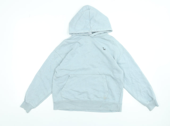 Zara Boys Light Grey Pullover Hoodie Size 11-12 Years Cotton Blend