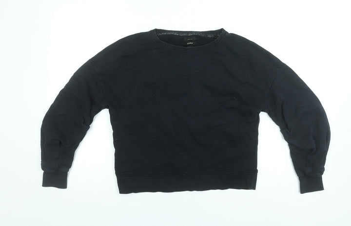 ONLY Women's Black XS Pullover Sweatshirt 100% Cotton Casual