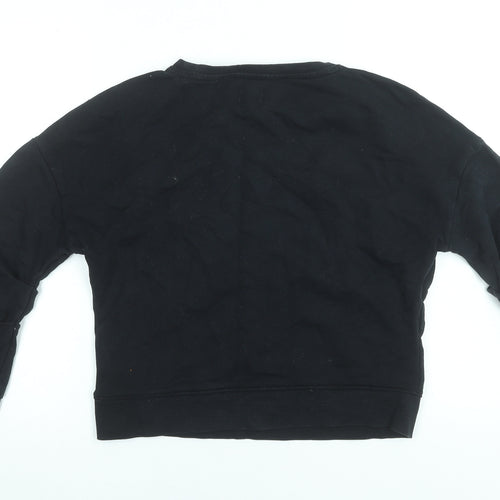 ONLY Women's Black XS Pullover Sweatshirt 100% Cotton Casual