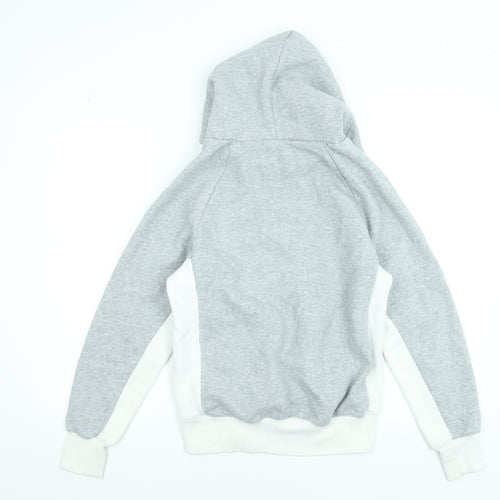 Mob Nation Womens Grey XS Pullover Hoodie with Graphic Print