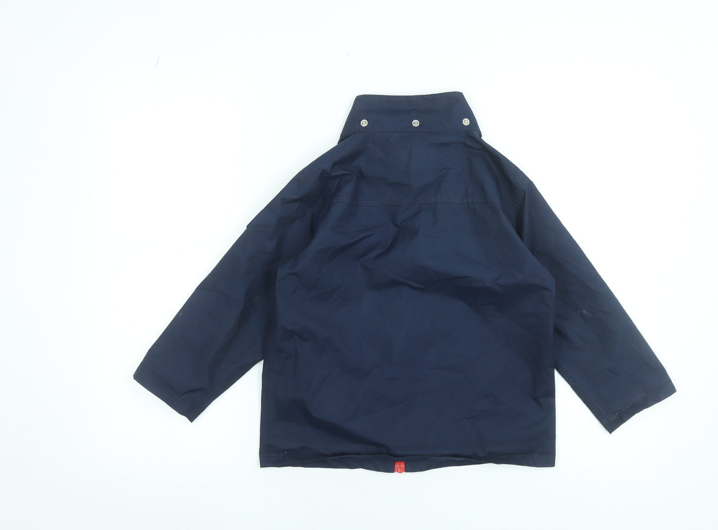 JoJo Maman Bébé Boys Blue Waterproof Rain Coat 5-6 Years Hooded Jacket