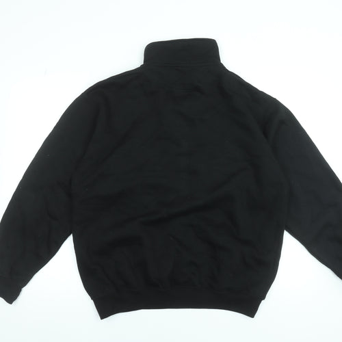 Rockland Men's Black 1/4 Zip Fleece Sweatshirt Size L