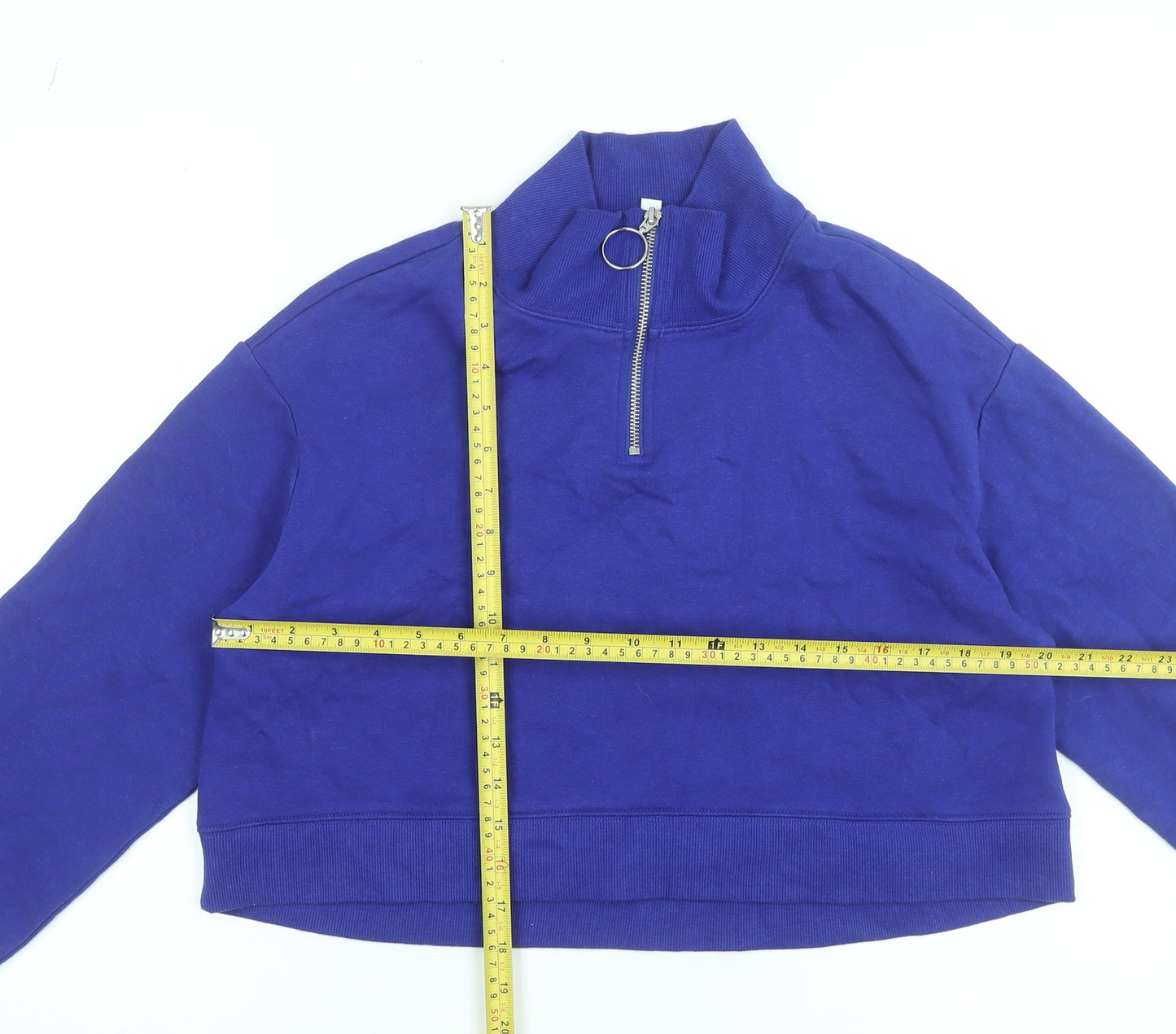 H&M Divided Women’s Purple 1/2 Zip High Neck Pullover Sweatshirt Size S