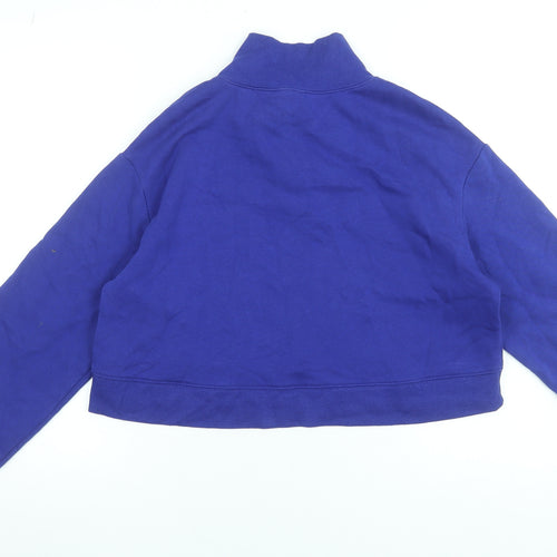 H&M Divided Women’s Purple 1/2 Zip High Neck Pullover Sweatshirt Size S