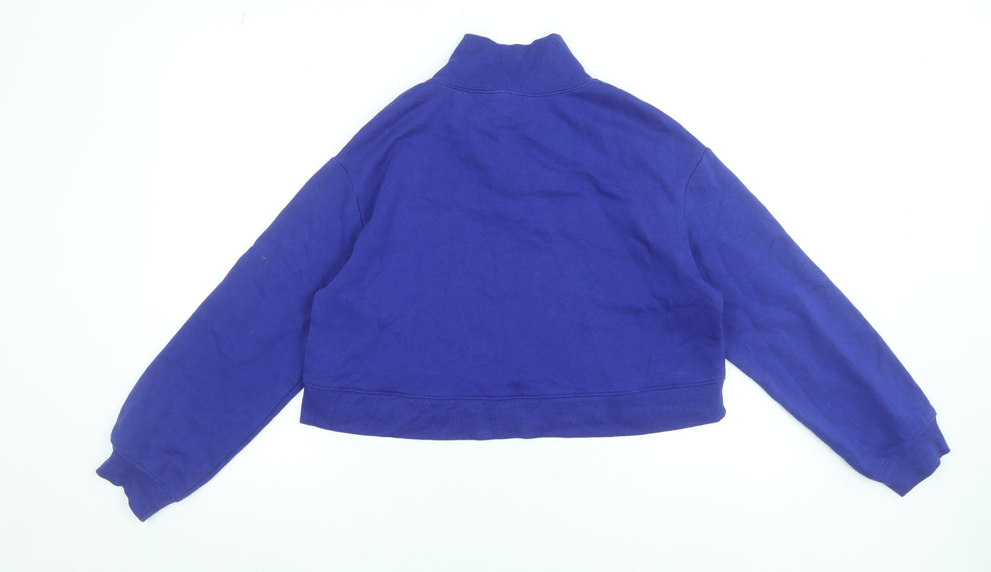 H&M Divided Women’s Purple 1/2 Zip High Neck Pullover Sweatshirt Size S
