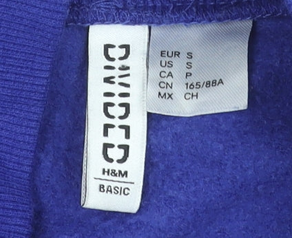 H&M Divided Women’s Purple 1/2 Zip High Neck Pullover Sweatshirt Size S