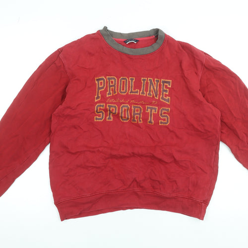 Proline Men’s Red Pullover Sweatshirt L Sports Graphic Vintage