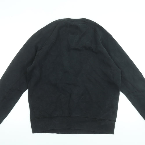 Nike Men's Black Pullover Sweatshirt M Regular Fit Crew Neck Fleece