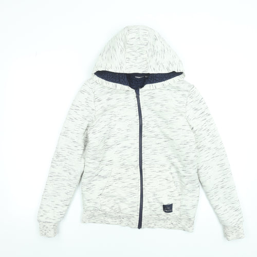 Pepperts Boys Beige Full Zip Hoodie 12-14 Years Cotton Blend Lined Jacket