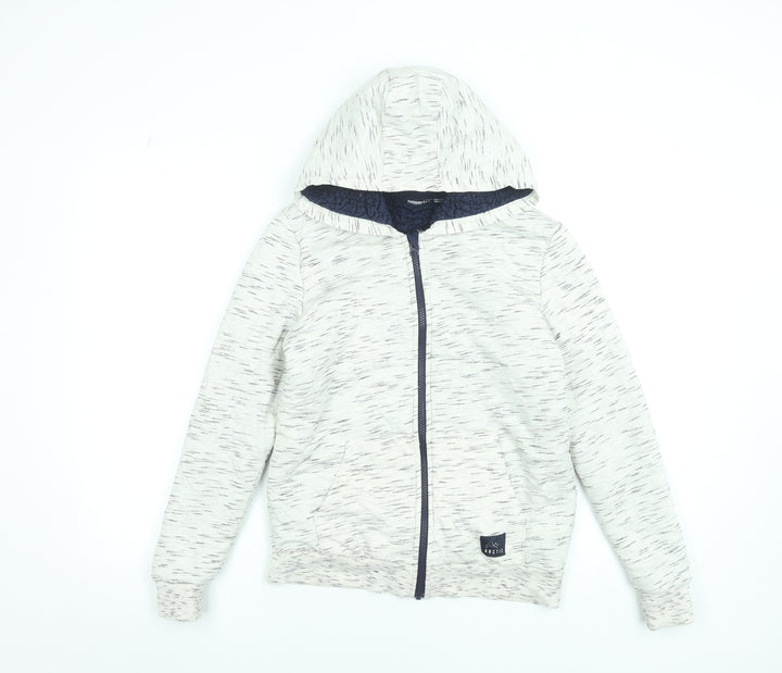 Pepperts Boys Beige Full Zip Hoodie 12-14 Years Cotton Blend Lined Jacket