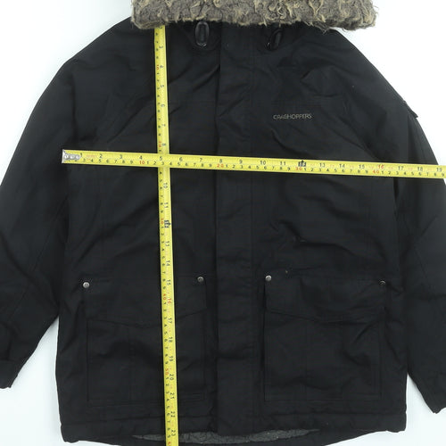 Craghoppers Boys Black Waterproof Insulated Hooded Parka Coat 9-10 Years