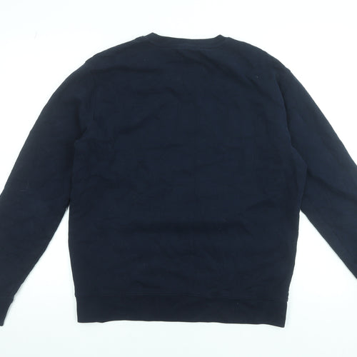 Marks and Spencer Mens Blue Christmas Pug Sweatshirt Medium Pullover