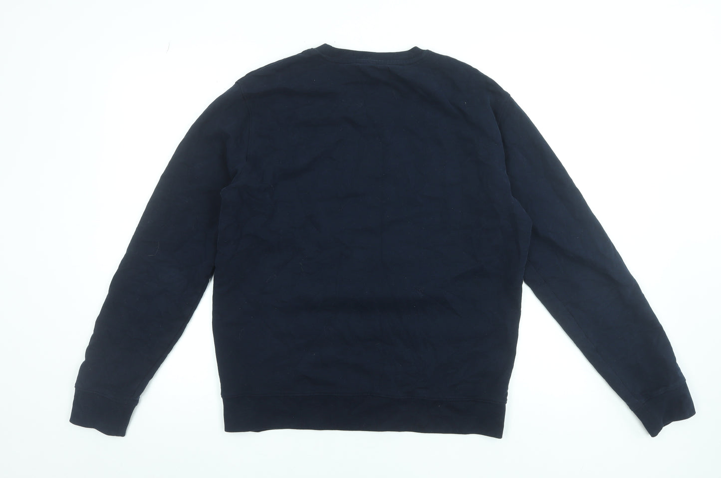 Marks and Spencer Mens Blue Christmas Pug Sweatshirt Medium Pullover