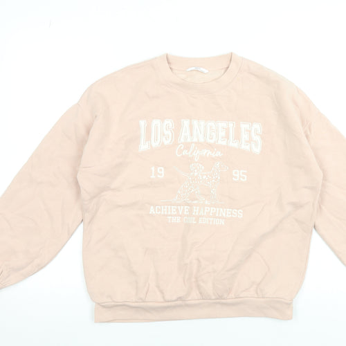 Marks and Spencer Girls Pink Los Angeles Graphic Pullover Sweatshirt 13-14 Years