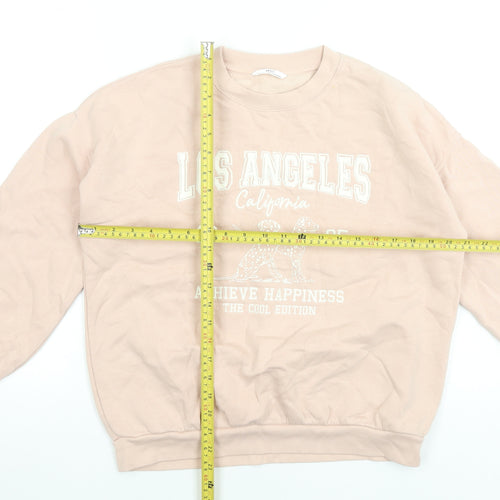 Marks and Spencer Girls Pink Los Angeles Graphic Pullover Sweatshirt 13-14 Years