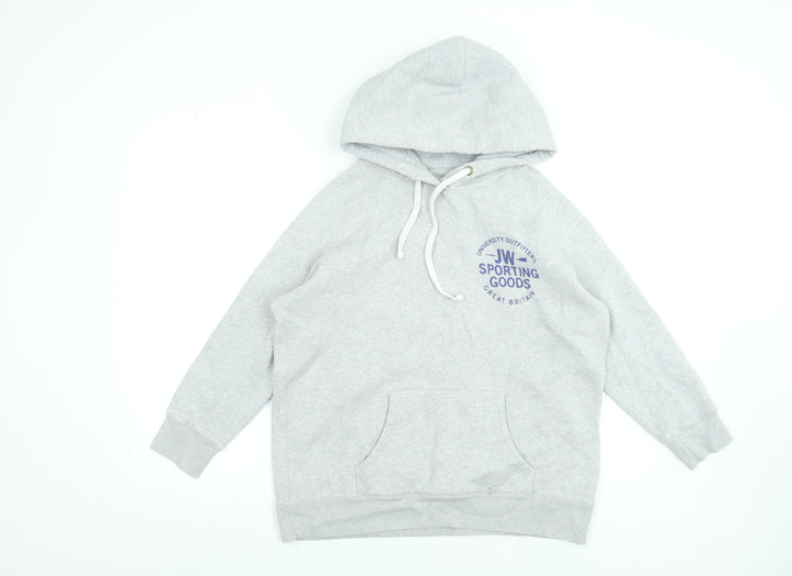 Jack Wills Women's Grey Pullover Hoodie Size 14 Cotton Blend