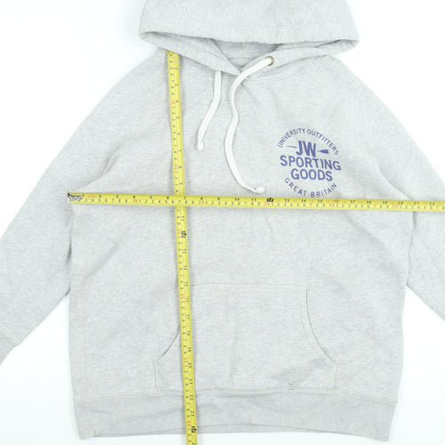 Jack Wills Women's Grey Pullover Hoodie Size 14 Cotton Blend