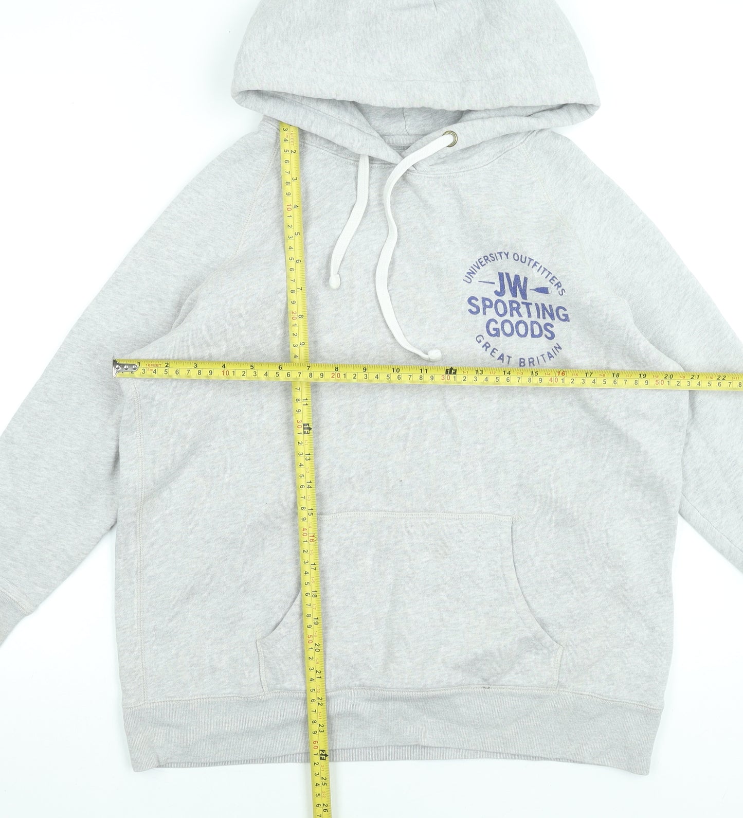 Jack Wills Women's Grey Pullover Hoodie Size 14 Cotton Blend