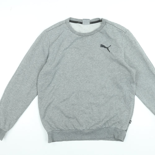 Puma Men's Grey Crew Neck Sweatshirt Small Classic Fit