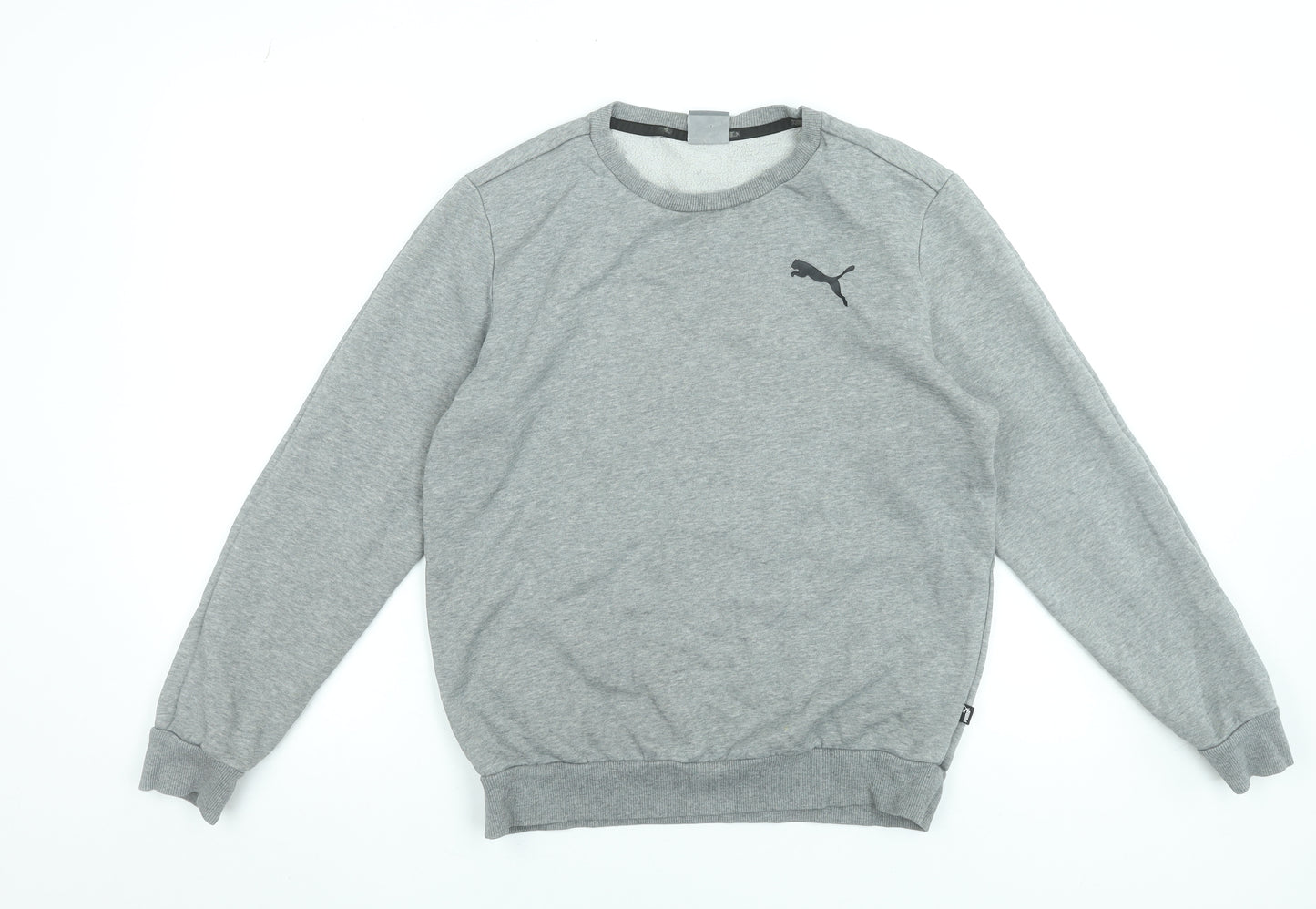 Puma Men's Grey Crew Neck Sweatshirt Small Classic Fit