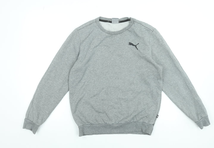 Puma Men's Grey Crew Neck Sweatshirt Small Classic Fit