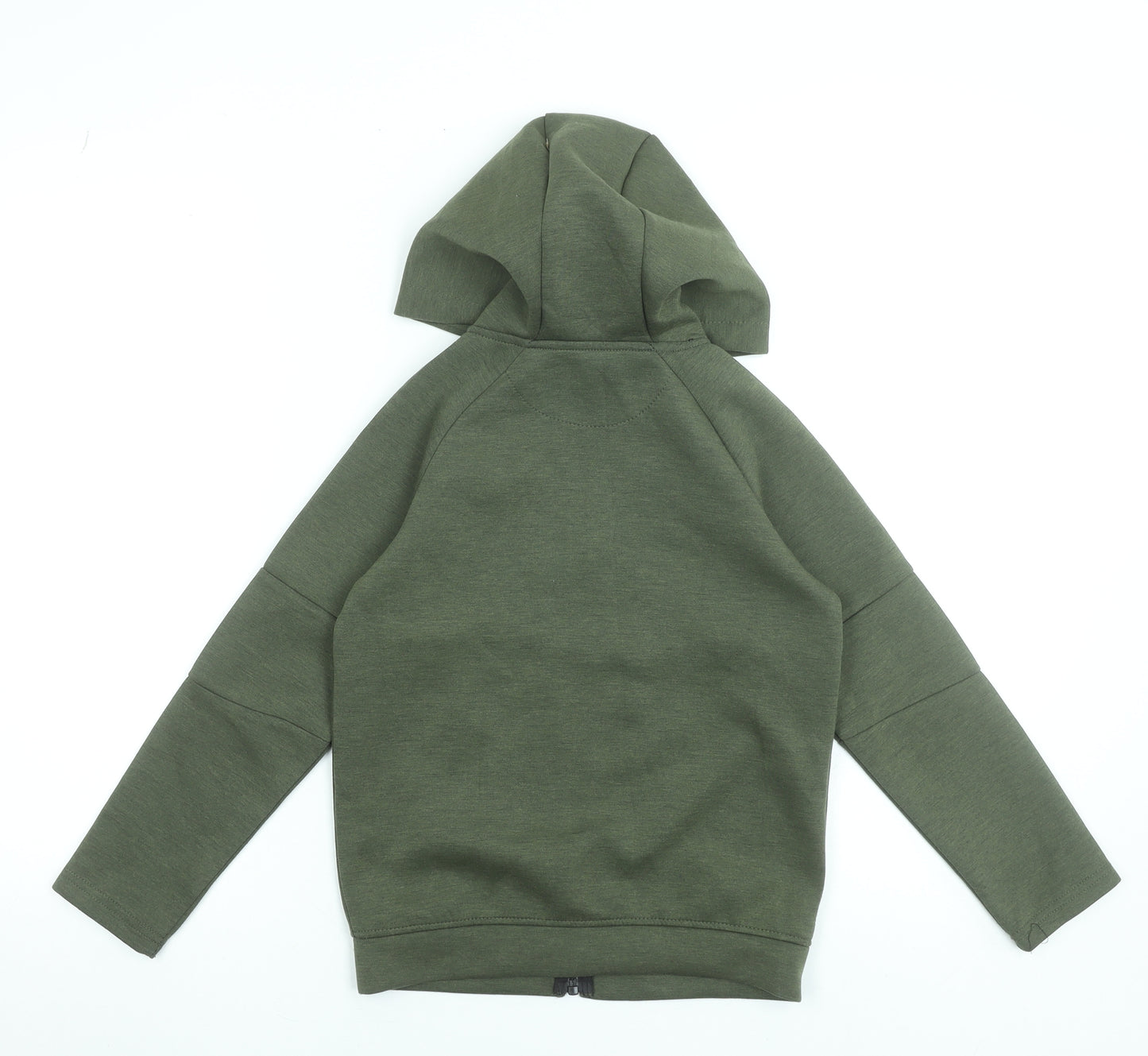 Primark Boys Green Full Zip Hoodie 8-9 Years Polyester Blend Hooded Top