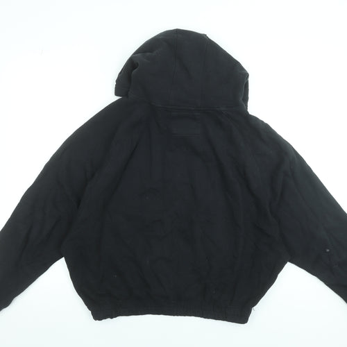 Animal Women's Black Organic Cotton Hooded Pullover Hoodie UK 12
