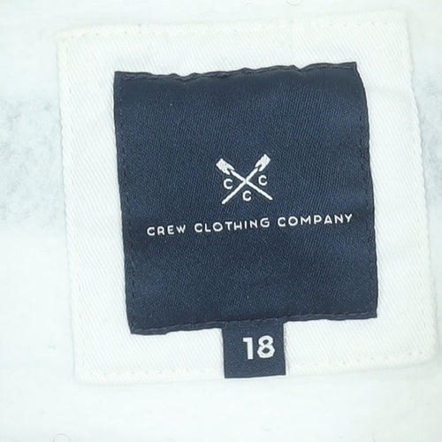 Crew Clothing Company Womens Navy White Striped Cotton Sweatshirt Size 18