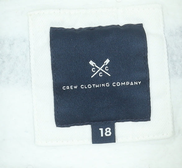 Crew Clothing Company Womens Navy White Striped Cotton Sweatshirt Size 18