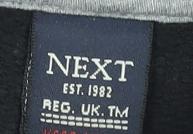 Next Boys Black Sleeveless Full Zip Hoodie Vest 9 Years 100% Cotton Rock Print