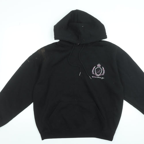 Boux Avenue Women’s Black Pullover Hoodie UK 10 Embroidered Logo
