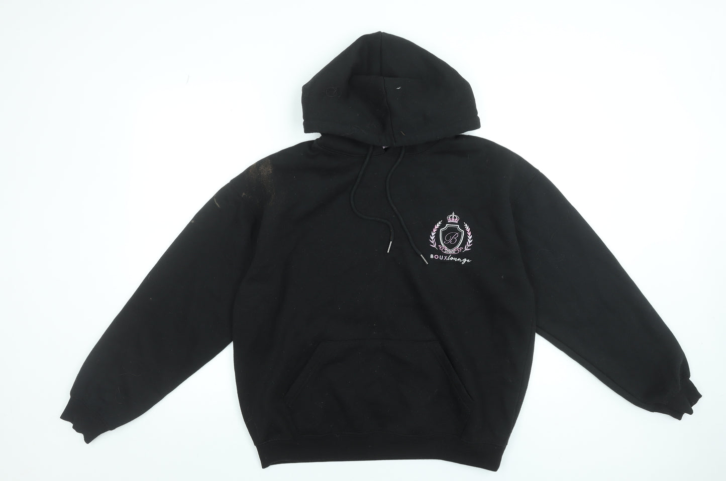 Boux Avenue Women’s Black Pullover Hoodie UK 10 Embroidered Logo