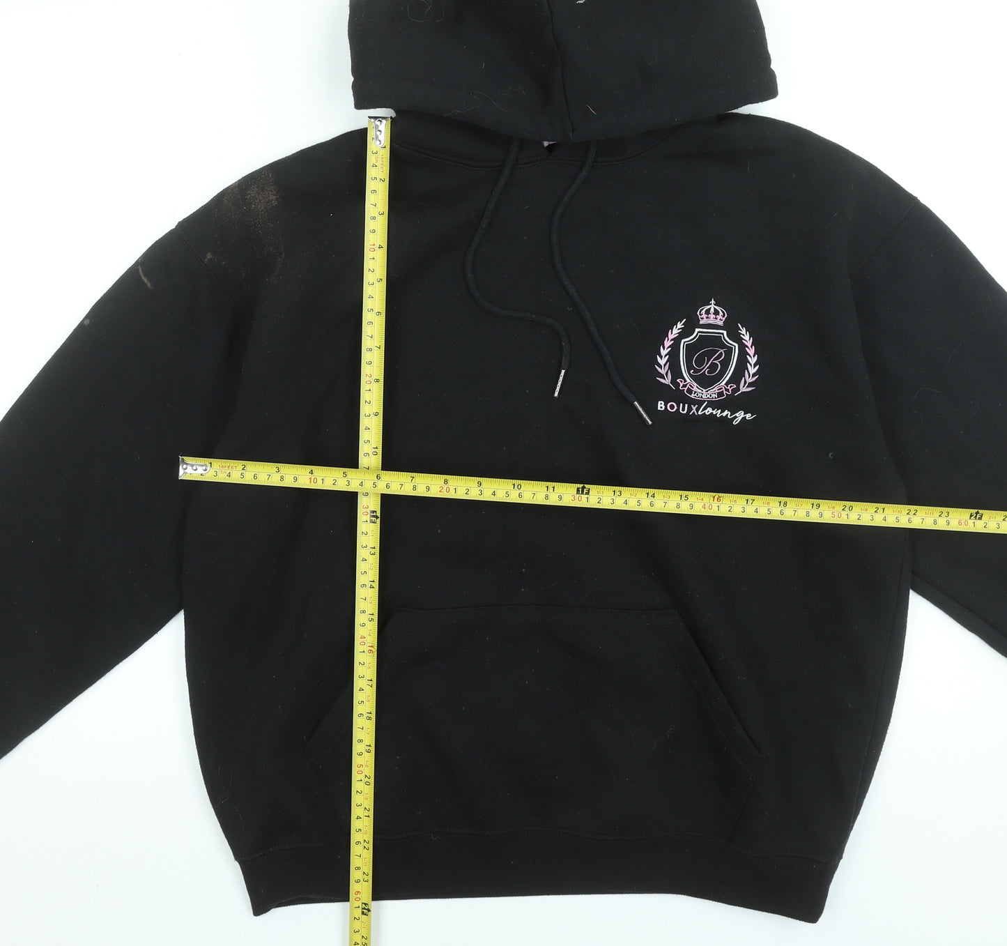 Boux Avenue Women’s Black Pullover Hoodie UK 10 Embroidered Logo