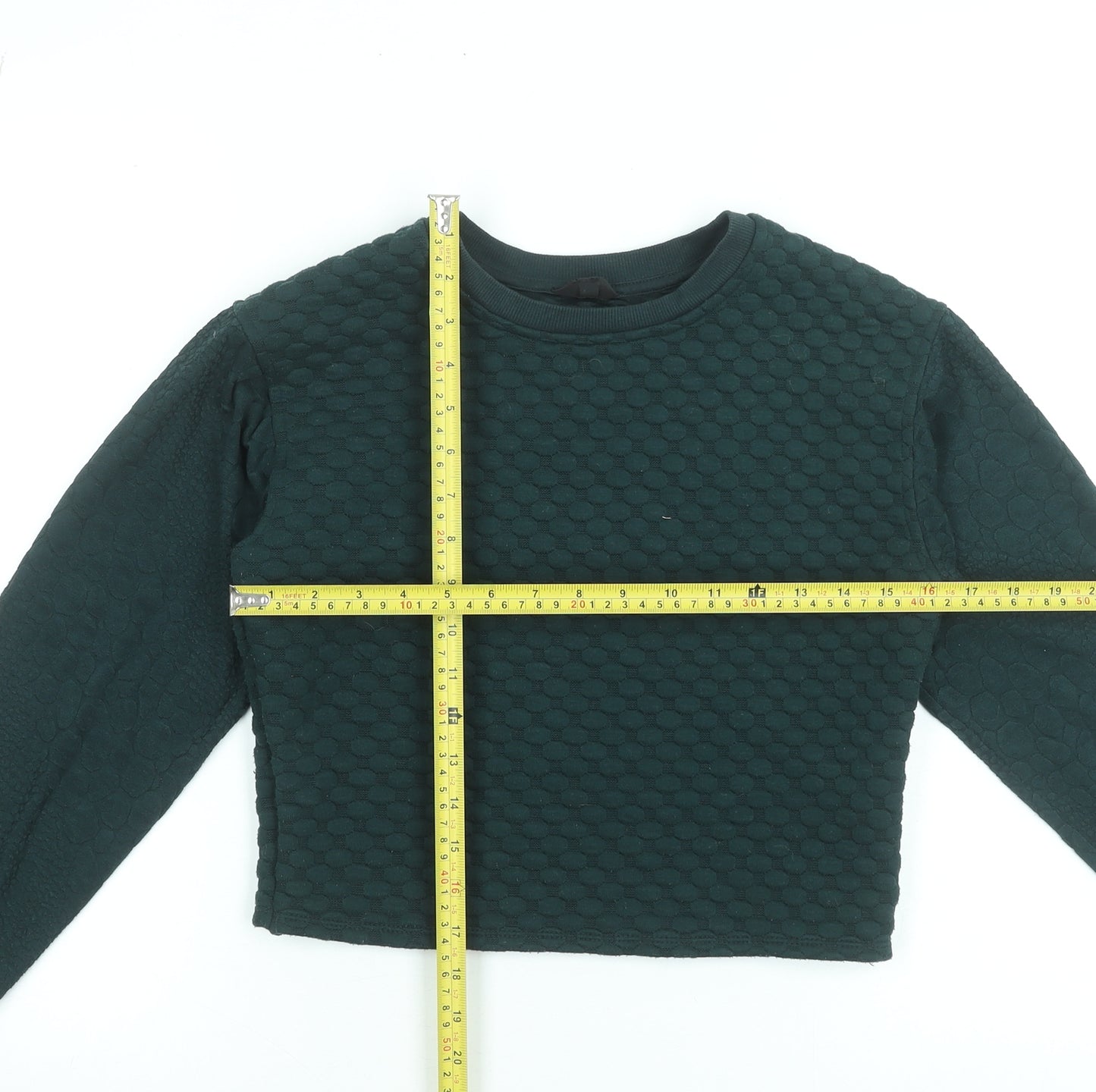 Topshop Women Black Textured Pullover Sweatshirt UK 8
