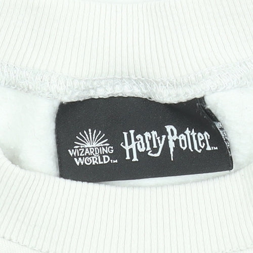 Harry Potter Women’s Beige Hogwarts Sweatshirt Size S 8-10 Pullover