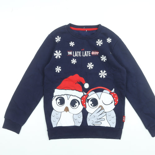RTÉ Boys Blue Christmas Owl Pullover Sweatshirt 11-12 Years