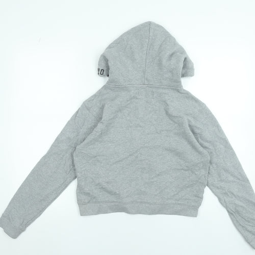 Replay Womens Grey Hoodie Medium Pullover Cotton Blend Casual