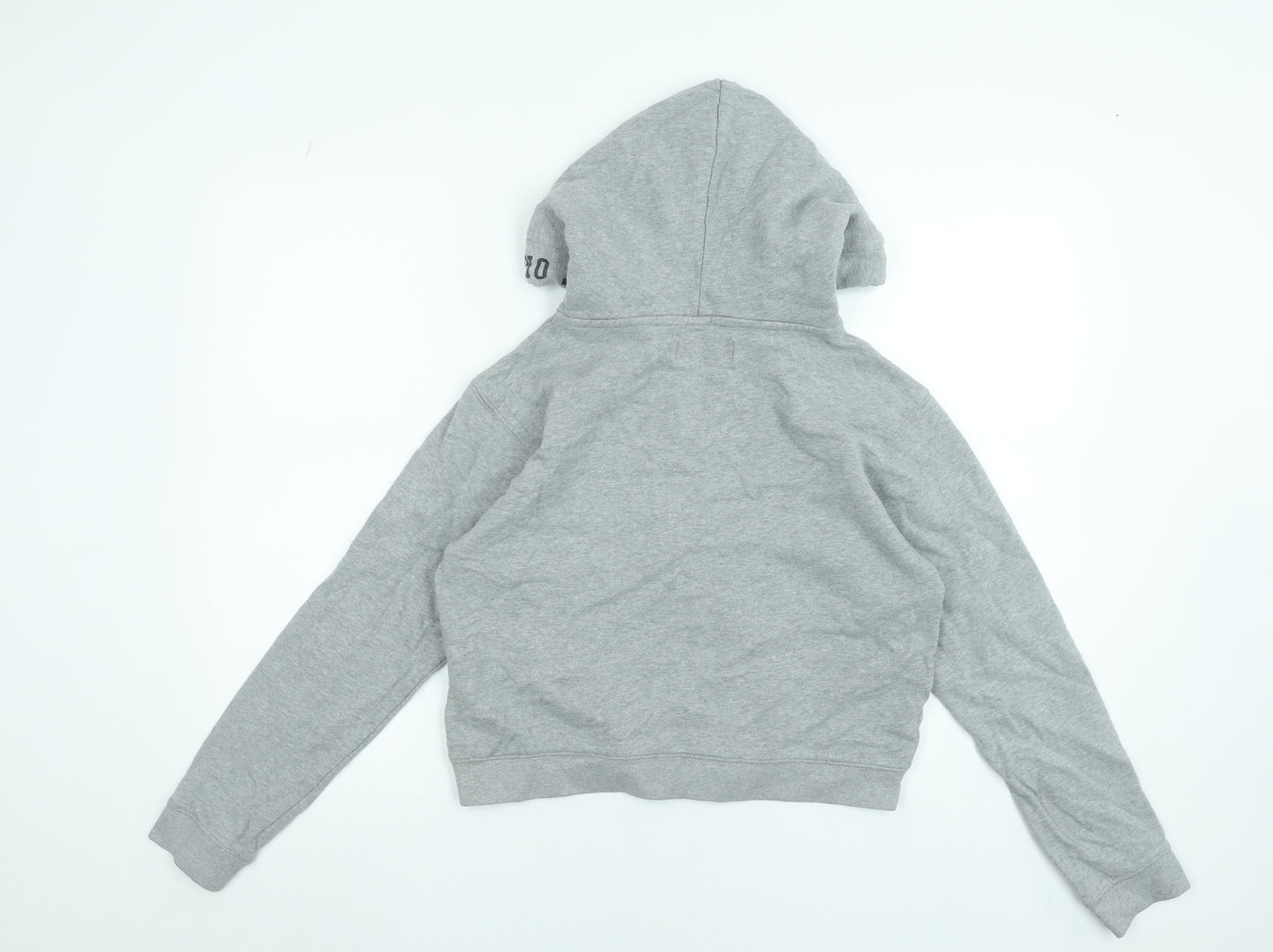 Replay Womens Grey Hoodie Medium Pullover Cotton Blend Casual