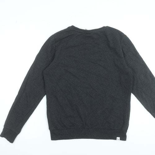 Puma Women's Black Crew Neck Logo Sweatshirt Size 12 UK