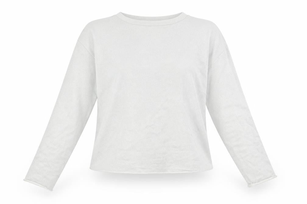 Front view of & Other Stories Women Silver Long Sleeve Pullover Sweatshirt, size 8