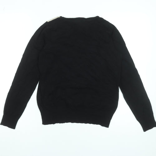 Wallis Womens Black Studded Round Neck Jumper Size 12