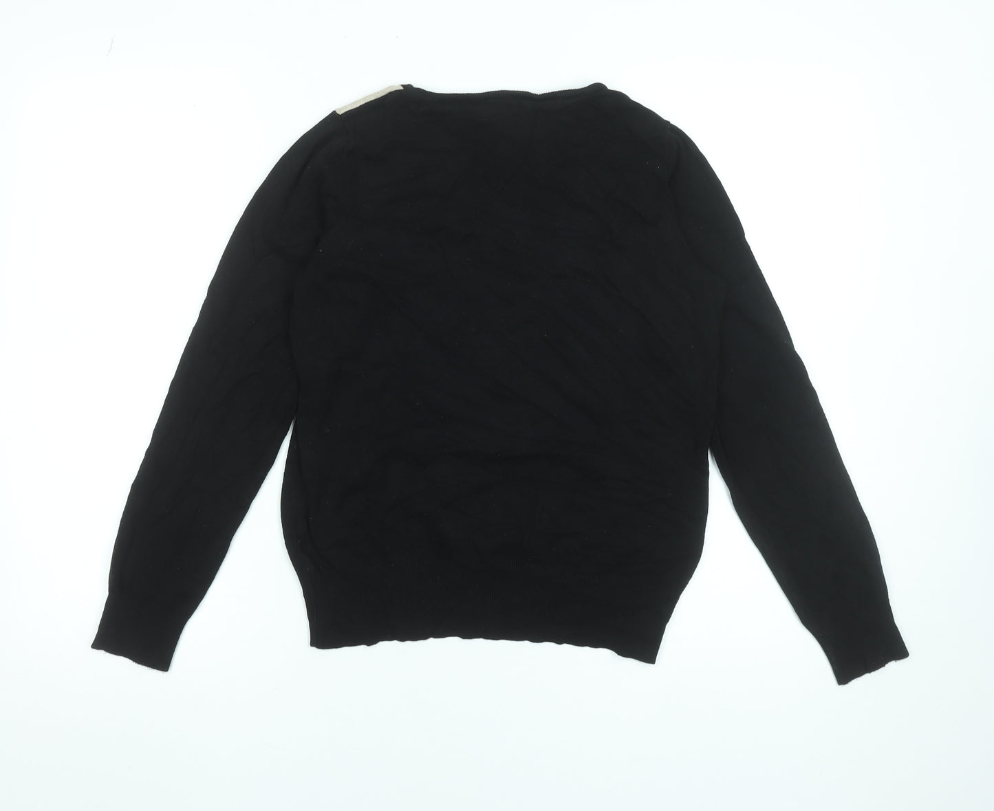 Wallis Womens Black Studded Round Neck Jumper Size 12