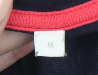 Boden Women Blue Roll Neck Long Sleeve Stretch Jersey Top M