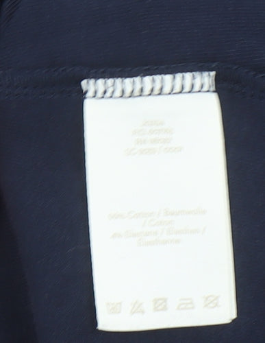 Boden Women Blue Roll Neck Long Sleeve Stretch Jersey Top M