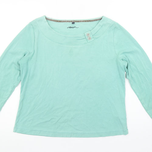 Dash Women’s Green Long Sleeve Cotton Jersey T-Shirt Size 16