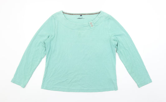 Dash Women’s Green Long Sleeve Cotton Jersey T-Shirt Size 16