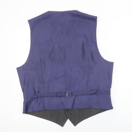 Marks and Spencer Men's Grey Wool Blend Waistcoat Size L 42in