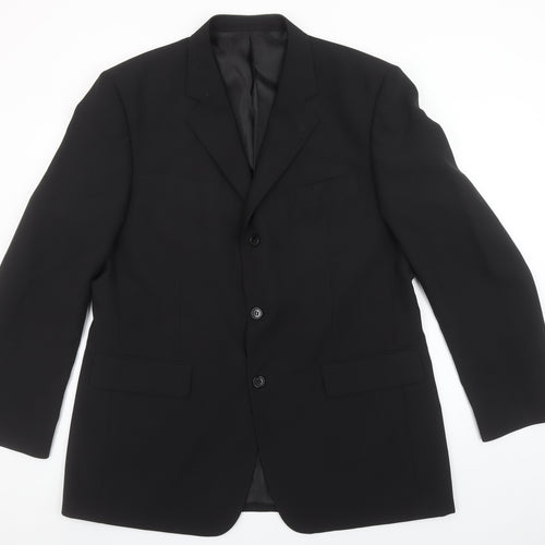 F&F Men's Black 44 Regular Fit Single-Breasted Blazer Jacket
