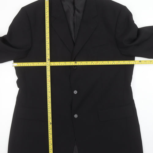 F&F Men's Black 44 Regular Fit Single-Breasted Blazer Jacket